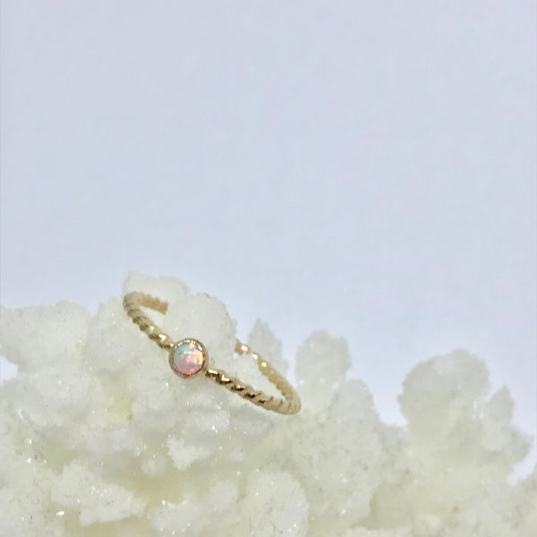Gold Filled Faux Opal Gemstone Ring